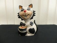 LORNA BAILEY ART DECO PROTOTYPE COLOURWAY CAULDRON CAT FIGURE HAND PAINTED