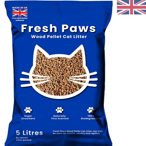 Wood pellet cat litter - wood,
