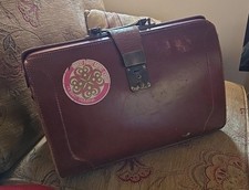 Antique Brown Leather hide,style  briefcase/Gladstone type bag by A. Pendragon