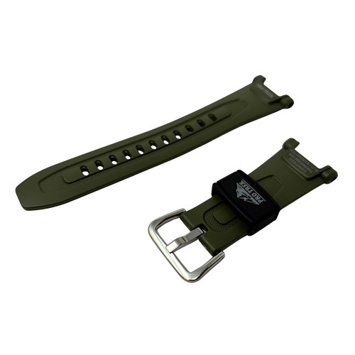 Genuine casio watch strap - strap, dark