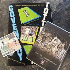Coventry City v Tottenham Hotspur 1987 FA Cup Final DVD Ticket Stub & Programme