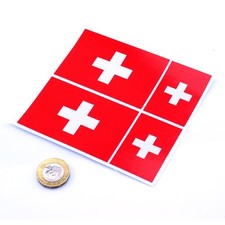 Switzerland Flag Stickers x4