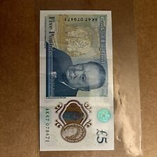 AK47 Serial number £5 Note QE II Polymer 5 Five Pound Note fine condition 