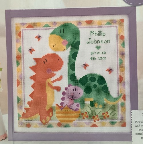 Cross stitch chart dinosaur - chart,