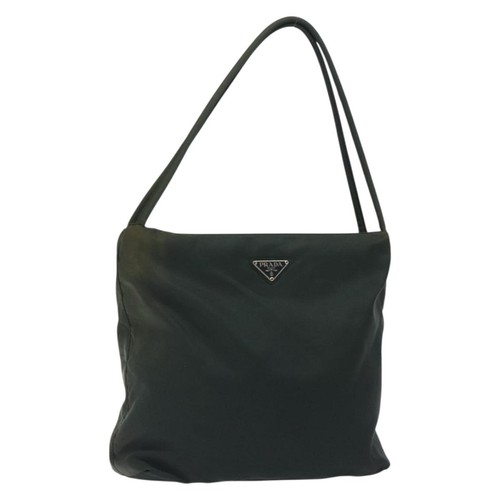 Prada tote bag nylon green - prada,
