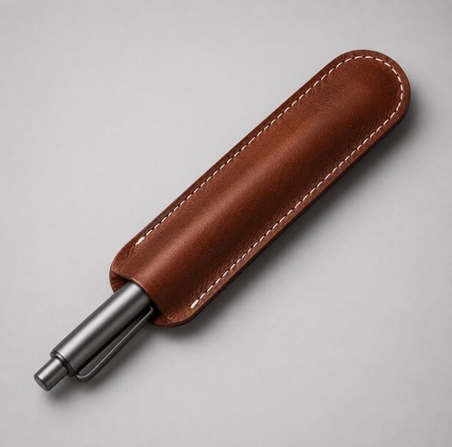 Handmade genuine leather pen - handmade,