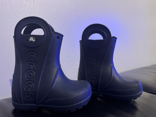 Crocs navy wellies - crocs, handle