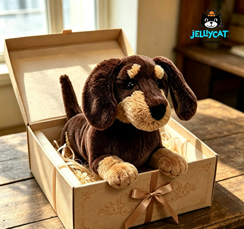 New jellycat otto sausage dog - new,