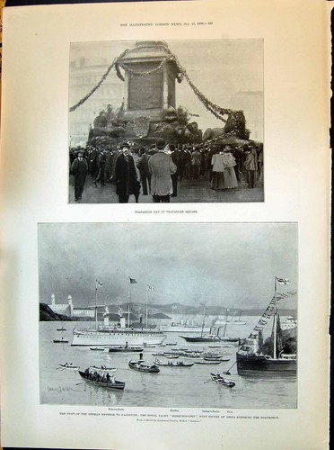 Old 1898 trafalgar day square - old,
