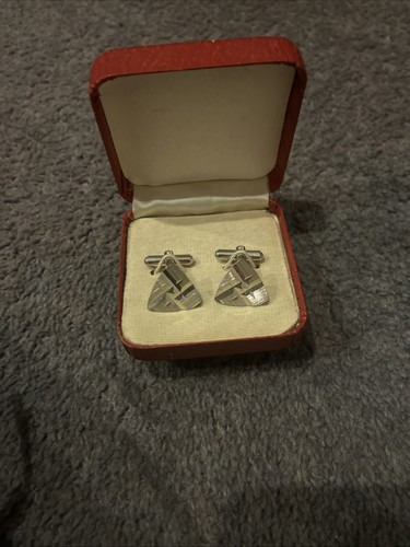 Vintage geometric cufflinks - cufflinks, in