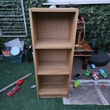 Bookcase, oak effect, 40x28x106 cm, Used BUT STILL Good Condition.