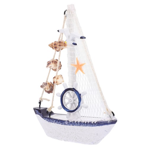 Rustic wooden sailboat model - rustic,
