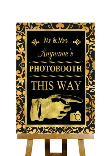 Black and gold - gold, photobooth