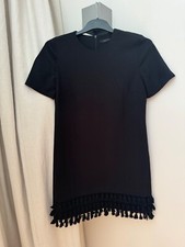 ZARA BLACK TASSLE SHIFT DRESS