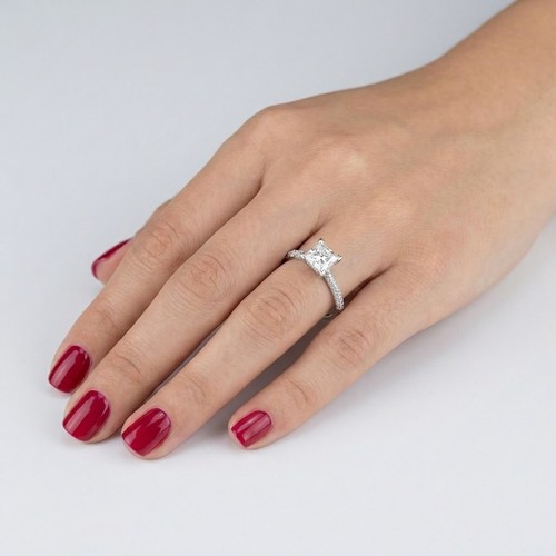 Engagement ring 18k - white, gold