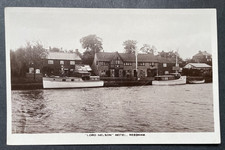 PC R.PHOTO REEDHAM LORD NELSON HOTEL NORFOLK BROADS SAILING BOATS POSTED 1932