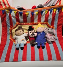 Childrens Hand Puppet Tent With Puppets