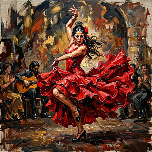 Spanish flamenco dancer - spanish,