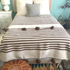 Moroccan Brown Throw