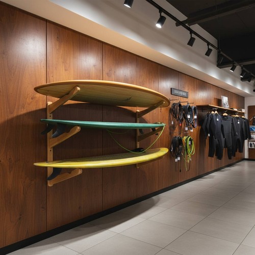 Bamboo surfboard stand stable - surfboard,