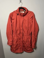 Orvis Sporting Rain Hooded Jacket Coat Longline Fishing Stowaway Hood Zip Up