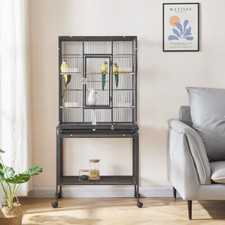 136CM Bird Cages Parrot Cage rolling Wide Flight Cage for Budgie Parakeet Conure