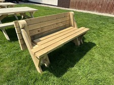 EARLY SEASON SALE-Heavy Duty Folding Garden Picnic Table Bench
