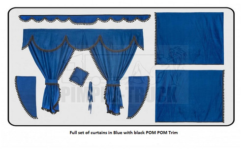Truck curtains renault blue - renault,