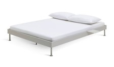 Habitat Maddox Double Metal Bed with Bedside Off White Bedroom Furniture