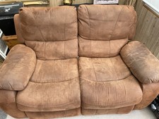 Brown Leather Recliner Sofa Armchair 2 Seater ME8 Pickup x 2 Available included!