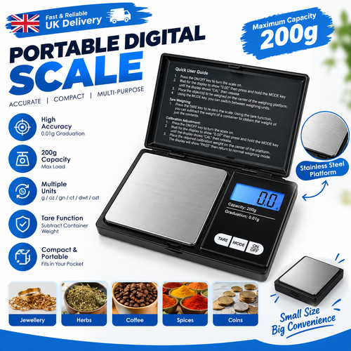 Digital pocket scale 500g - digital,