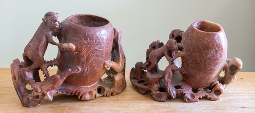 Pair vintage antique - pair, chinese
