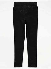 George Girls’ Black Leopard Shimmer Denim Leggings 5-6 Years 110/116 CM New