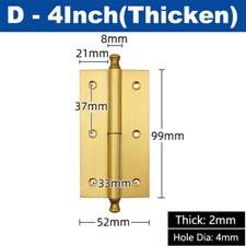 Brass Door Butt Hinge Cabinet
