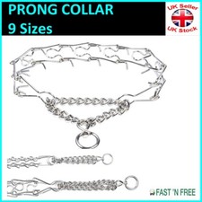 DOG PRONG COLLAR Chain Chrome