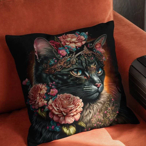 Beautiful cat print pillow - ,