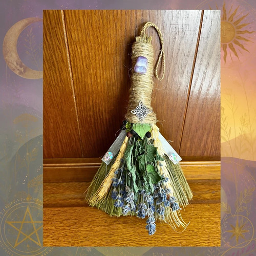 Handmade altar besom broom - altar,
