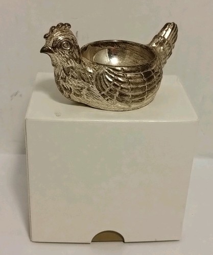 Vintage silverplate chicken - vintage,