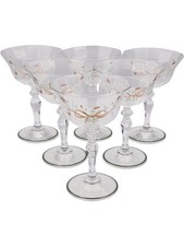 Johnson Brothers Eternal Beau Wine Glasses Champagne Saucers Set 6 Vintage PPWH