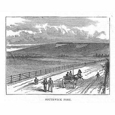 PORTSMOUTH Southwick Fort - Antique Print 1882