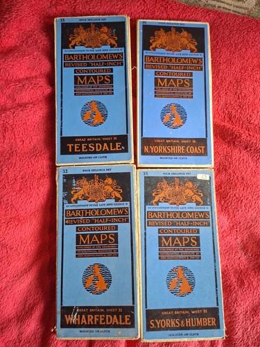 Vintage map north yorkshire - vintage,