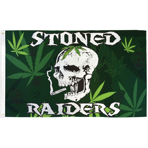Stoned raiders green white - raiders, 3'