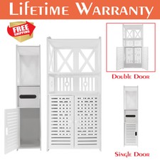White Plastic Bathroom Storage