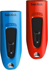 SanDisk Ultra 32 GB USB Flash Drive USB 3.0 Up to 130 MB/s Read - Twin Pack, Red