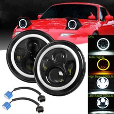 Black 2x 7'' LED Headlights