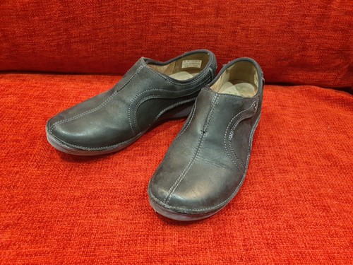 Clarks wave walk black leather - walk,