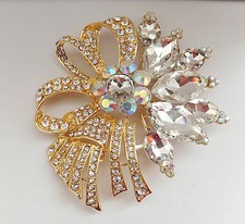 HUGE Large Flower Brooch Diamante Hijab Pin  Different Models