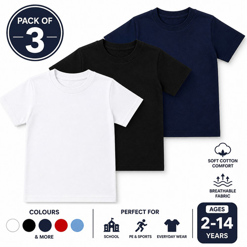 Pack kids plain t - kids,