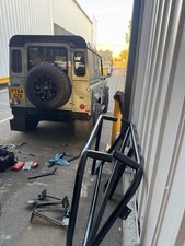 Custom Defender Puma Roll Cage With Chassis Support Legs. Stainless Fixings.