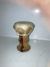 Mini Finger Bongo Drum 4 1/2” High x 3” Dia Handmade Gloss Finish